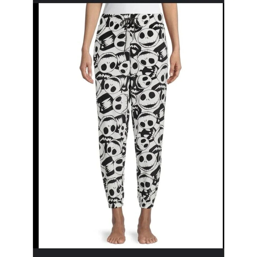 Nightmare Before Christmas Jack Pumpkin Women's Velour Sleep Jogger Size… - Picture 1 of 8